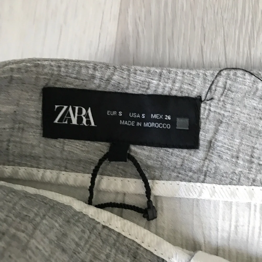 ZARA GRAY TROUSER PANT STRAIGHT LEG CREPE WOMENS SMALL